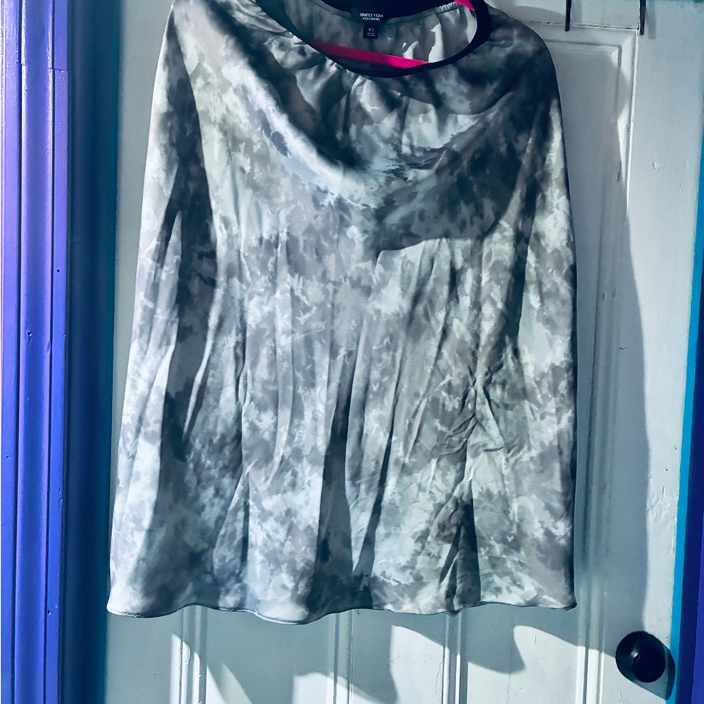 Simply Vera Vera Wang Gray A-Line Skirt